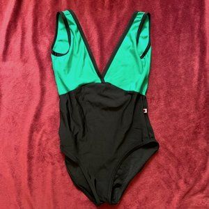 Yumiko Alicia style leotard Small Green and Black